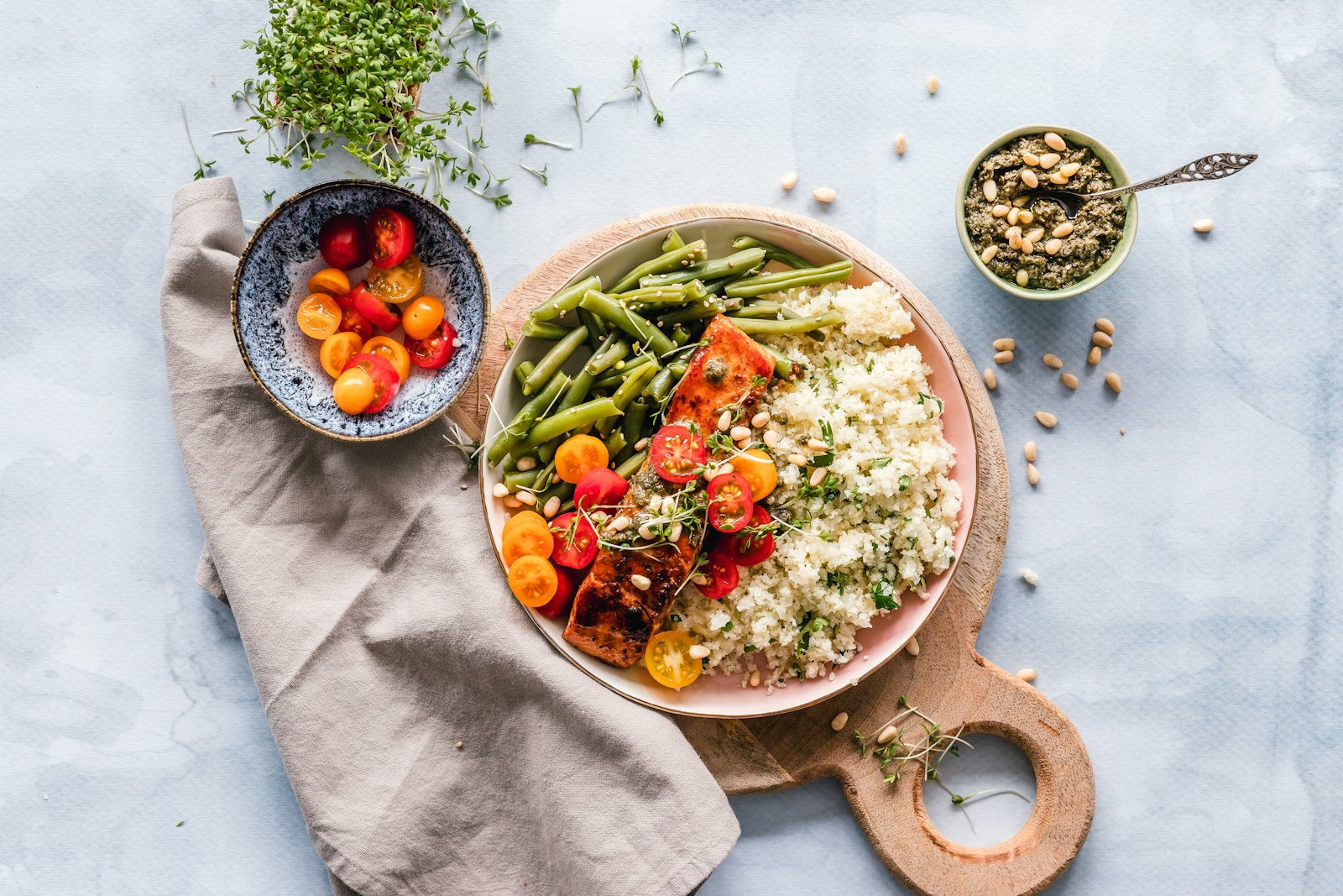 A colorful, nourishing meal prepared with fresh ingredients